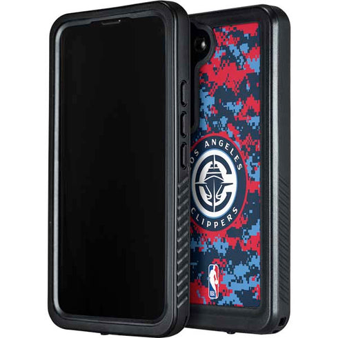 NBA LA Clippers Digi Camo Galaxy S24 Waterproof Case